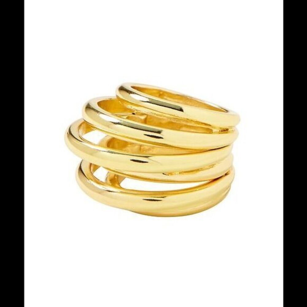 Banana Republic Infinity Bubble Ring Size 5 - Gold NIP $45